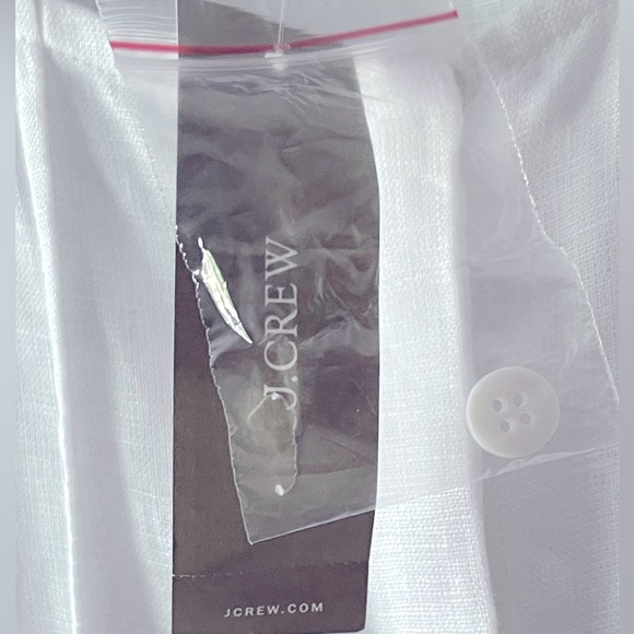 J Crew NWT Seamed Linen Dress with Removable Belt Size Small in White - Picture 13 of 16